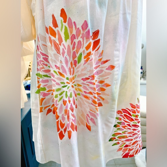 Boho Hand Painted Laser Cut Dress with Necklace - Picture 2 of 9